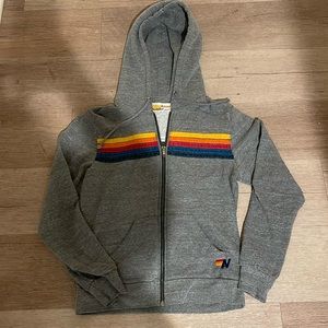 Aviator Nation 5 Stripe Hoodie In Grey! Size Small!